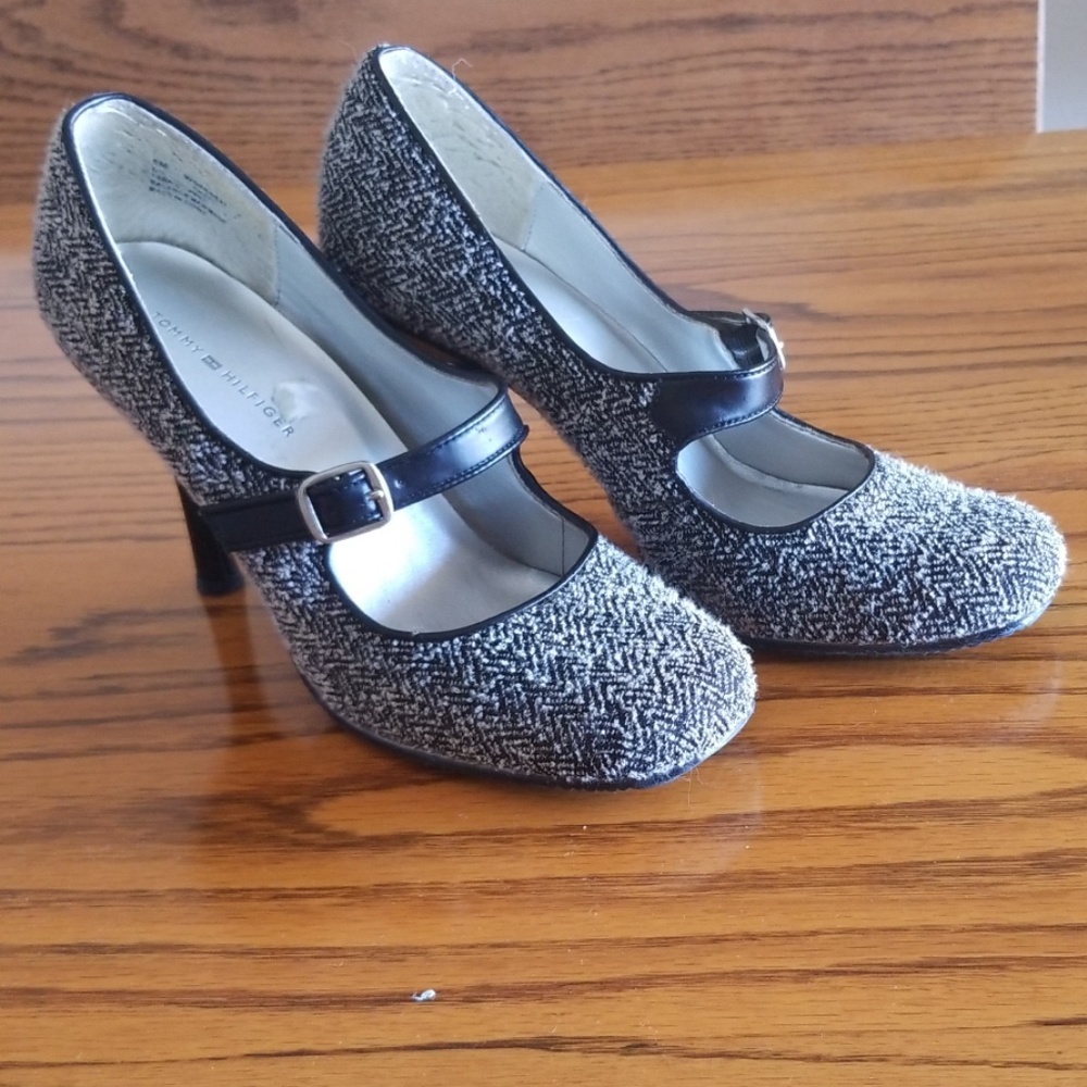 Tommy Hilfiger tweed Mary Janes